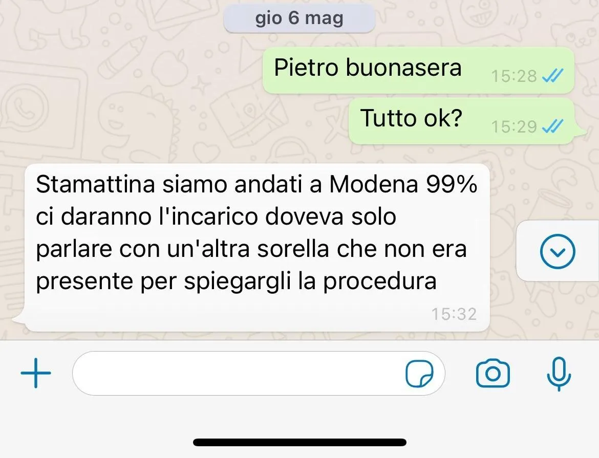 Messaggio di un cliente, 7