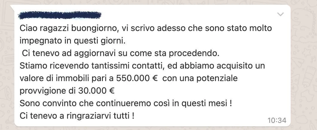 Messaggio di un cliente, 1